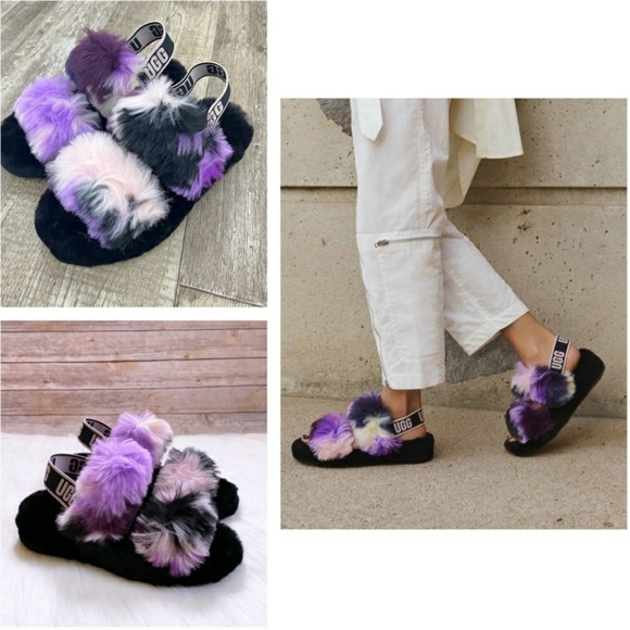 UGG Oh Yeah Tie Dye Sling Back Slippers Magnolia 6 new - Picture 1 of 3